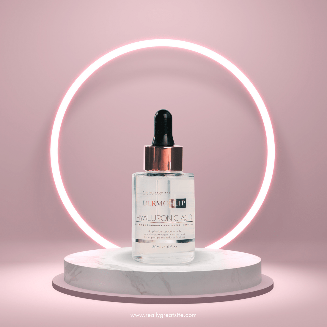 HYALURONIC ACID SERUM ultra - pure vegan, firms and reduces face lines - DermoHelp Skin Care Products - Shop Now